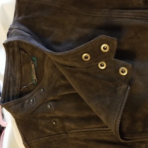 Ralph Lauren Brown Suede Zip Jacket - Picture 3 of 10